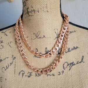 Baublebar Rose Gold Double Chain Necklace